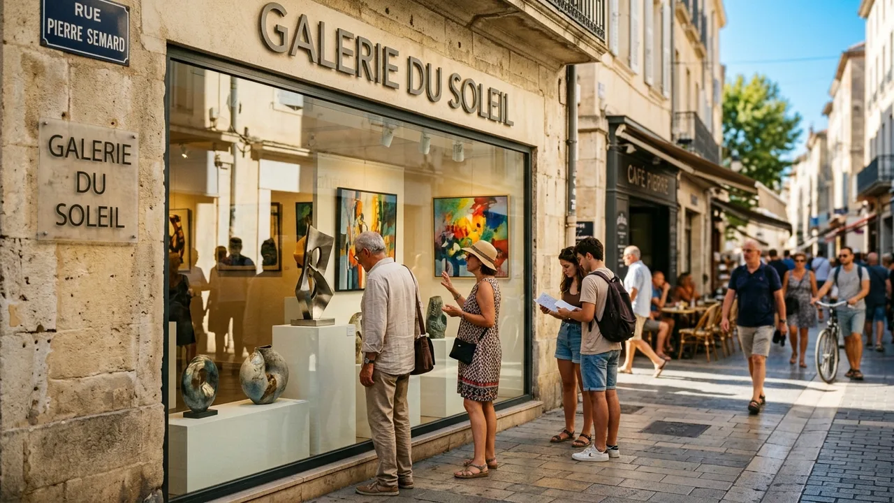 Vitrine d'exposition d'art contemporain de DIORAMA SETE sur la Rue Pierre Semard à Sète